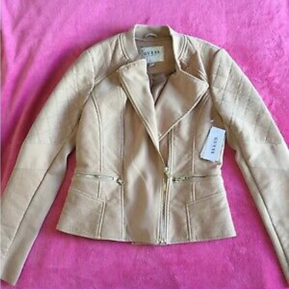 Women’s tan guess jacket size small